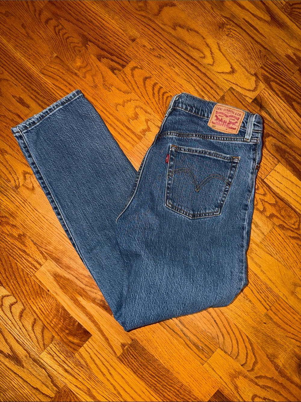 Levi's Blue Straight-Leg Denim Jeans